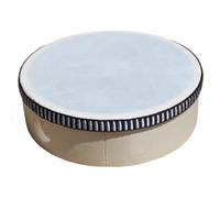 wkao White Wood Frame Hand Drum, 5.9 in / 15 cm, Clear Sound Percussion Instrument for Young players, Rhythm Enlightenment, Early Learning Musical Toy
