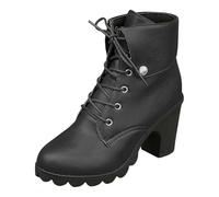 WKAYsIV Boots for Women UK Wide Fit Size 9 Womens Ladies Low Heel Block Cowboy Style Ladies Gold Zip Western Ankle Boots Size 3-8 Brown Cowboy Boots 6 16.99