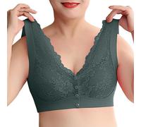 WKAYsIV Coverage-Comfort-Ladies-Everyday Women Wide Strap Bras Seamless Everyday Bra Soft Underwear Daily Netted Racerback Padded Breathable for Yoga Plus Size Support Bra L 4.99 Green