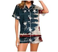 WKAYsIV Cute Pajamas Women's union jack flags Print Stylish Everyday Pajamas Pajama Pants Set Girls Cow Slippers Beige