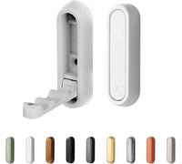 WKAYsIV Foldable Wall Hooks for Hanging - 2/4/6 Pack Heavy Duty Flip Down Hooks, Alloy Wall Mount Hook for Bathroom Kitchen, Gold Folding Hook for Coat Towel Bag Hanging (White, 2pcs)