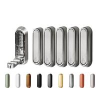 WKAYsIV Foldable Wall Hooks for Hanging - 2/4/6 Pack Heavy Duty Flip Down Hooks, Alloy Wall Mount Hook for Bathroom Kitchen, Gold Folding Hook for Coat Towel Bag Hanging (Silver, 6pcs)