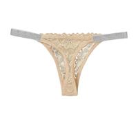 WKAYsIV G String Bikini Underpants, Women's High Waist String Seamless Thongs High Waist Underwear Women Seamless Panties S-3XL Knickers For Women Multipack Thong L 0.99 Beige