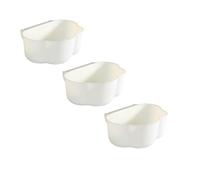 WKAYsIV Kitchen Caddy, 3pcs Hanging Trash Bins for Kitchen Cabinet & Drawer Door - Small Garbage Can for Food Scraps, Veg Peelings, Compost | Waste Baskets Organizer, No Drill Mount (White-3pcs)