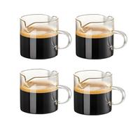 WKAYsIV Shot Glasses, Clear Glaess Antisplash Spout, for Home Baristas & Cafes (Clear-4pcs)