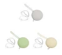WKAYsIV Silicone Pacifier Holder - Dummy Pod & Cases for Baby, Portable Dummy Storage with Clip for Stroller, Nappy Bag, Travel, Home Use, Easy to Clean (Grey+Green+Beige)