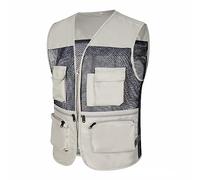 WKAYsIV Tee Shirts for Men Men's Casual Outdoor Work Fishing Travel Photo Cargo Vest Jacket Multi Pockets Short Sleeve Workout Men