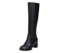 WKAYsIV Wide Calf Boots For Women Uk Ladies Womens Fancy Dress Party Boots 1960s and 70s Retro Knee High with Zip closure Boots Size 3-12 Shoes For Women Wide Fit 6 29.99