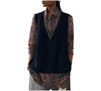 WKAYsIV Womens-Padded-Lightweight-Quilted Women Floral Vest Sleeveless Vintage Embroidered Vest Top Open Front Boho waistcoats Cardigan Jacket Men'S Sleeveless & Knitted Gilets 3.99