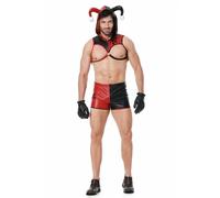 WKAYsIV Youth Shirt Men's Sexy Underwear Tight Shorts And Clothing Cosplay Game Suit Sex Outfit Includes A Top With A Hat And Shorts Glove Booze Infused (Red, M)