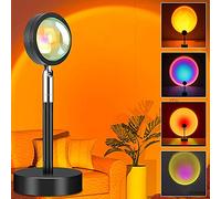 WKBYTUXR Sunset Lamp, Projector Rainbow Light 360 Degree Rotation Sunset Projector Lamps, Projection Led Night Light for Selfie/Photography/Home/Bedroom Decor/Living Room, USB Night Light (6 Colors)