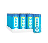 WKD Blue - 0.0% Alcohol Free Sparkling Fruit Drink | Ready to Drink, Fat Free, Suitable for Vegetarians and Vegan, 250ml Cans, Box of 24, As seen on