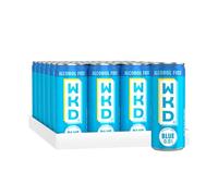 WKD Blue - 0.0% Alcohol Free Sparkling Fruit Drink | Ready to Drink, Fat Free, Suitable for Vegetarians and Vegan, 250ml Cans, Box of 24, As seen on Love Island