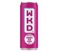 WKD Cherry Ice - 24 × 330ml Cans - 3.4% ABV Fruity Ready-to-Drink Alcoholic Beverage, Refreshing Cherry Flavour