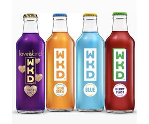 WKD Mixed Pack | Variety Pack | Iron Brew | Berry Blast | Purple Grape | Blue | Original Vodka Mix | 275ml Bottles | 4 Pack | Wicked | Alcopops |