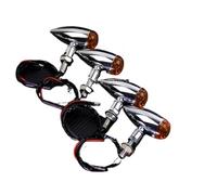 WKDGFTBIM MACTIONS 4Pcs EM Universal Motorcycle Turn Signals Indicator Light Amber Smoke For Ha&rley For Sportster Bobber Mini Chopper Indicators Lamps