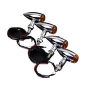 WKDGFTBIM MACTIONS 4Pcs EM Universal Motorcycle Turn Signals Indicator Light Amber Smoke For Ha&rley For Sportster Bobber Mini Chopper Indicators Lamps