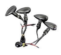 WKDGFTBIM MACTIONS 4Pcs EM Universal Motorcycle Turn Signals Indicator Light Amber Smoke For Ha&rley For Sportster Bobber Mini Chopper Indicators Lamps