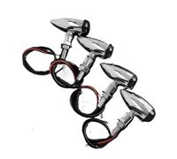 WKDGFTBIM MACTIONS 4Pcs EM Universal Motorcycle Turn Signals Indicator Light Amber Smoke For Ha&rley For Sportster Bobber Mini Chopper Indicators Lamps