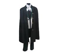 WKDTWCOS Anime Bungo Stray Dogs Edgar Allan Poe Cosplay Costume Uniform Halloween Party Outfit Overcoat for Men (L)