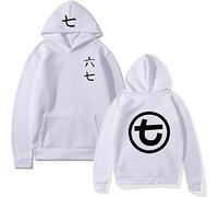 WKDTWCOS Anime Scissor Seven Killer Seven Hoodie Costume Streetwear Pullover Hooded Sweatshirt Halloween Men Women Outfit, White Black, Large