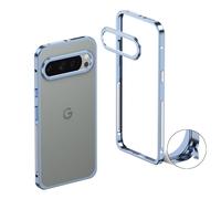 WKeAiKeQing Aluminum Alloy Bumper Black Silver Case for Google Pixel10 Pro XL 10ProXL Cooling Metal Frame Bumpers Casing (Sky Blue, Google Pixel 10 Pro XL)