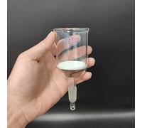 WKEWANG Bush funnel with stopper,Capacity 50mL,Joint 14/23,Sand board funnel,specifications G1/G2/G3/G4/G5/G6(G5(P4))