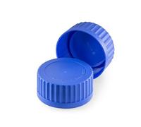 WKEWANG Screw Cap, PP, blue, wide mouth, with lip seal, 1112716