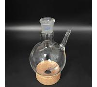 WKEWANG Single standard ground mouth reaction ball bottle with upper side tubulature,25mL-500mL-1000mL-3000mL,Joint 24/29,Reaction flask(1000mL)