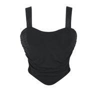 WKEZEAN Corsets Crop Tops Breathable Mesh Shoulder Strap Bustier Corset Vest Gothic Lace-up(2XL)