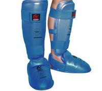 WKF Karate Competition Approved Sparring Shin & Instep Set (Blue Coloured Set) (Large)