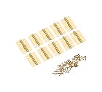 WKFBIFLY 10Pcs Mini Cabinet Door Hinges Furniture Fittings Jewelry Boxes Small Decorative Cupboard Hinge Compatible with Furniture with Screw 30x21mm