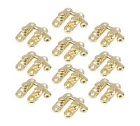 WKFBIFLY 10Pcs Wooden Buckles Iron Screw Fixing Rustproof Box Hasps for Jewelry Toolbox Gift Cabinets Small Hinges