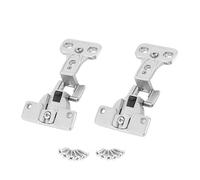 WKFBIFLY 2 Pcs Zinc Alloy 270 Degree Cabinet Hinge Plated Finish Full Cover 3/4 Folding Movable 35mm Cup