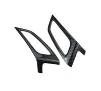 WKFBIFLY 2PCS Compatible With Ford Focus MK3 2012-2014 Carbon Fiber Color ABS Interior Dashboard Air Conditioner Vent Outer Frame Trim