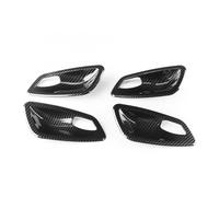 WKFBIFLY 4Pcs Carbon Fiber Texture Interior Door Handle Bowl Trim Cover Compatible With BMW E90 3 Series 2005 2006 2007 2008 2009 2010 2011 2012