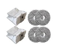 WKFBIFLY 4pcs Mops With 2pcs Dust Bags Compatible With T50 PRO/OMNI/T50 AUTO DDX67 Robotic Vacuum Cleaner Home Cleaning Replacement Parts