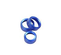 WKFBIFLY Car Central Control Air Condition Knob Button Ring AC Cover Trims Decoration Compatible With Alfa Romeo Stelvio Giulia 2017-2020(Blue)