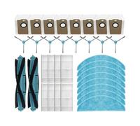 WKFBIFLY Compatible With Blaupunkt Bluebot Precision Plus Replacement Parts Accessories Main Brush Hepa Filter Mop Cloth Dust Bag