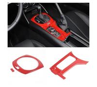 WKFBIFLY Compatible With Mazda MX-5 MX5 2016-2023 ABS Carbon Fiber/Red/Matte Black Car Console Gear Decorative Panel Car Interior Accessories(Style C Red)