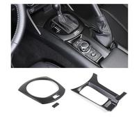 WKFBIFLY Compatible With Mazda MX-5 MX5 2016-2023 ABS Carbon Fiber/Red/Matte Black Car Console Gear Decorative Panel Car Interior Accessories(Style C Matte black)