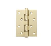 WKFBIFLY Solid Brass Door Hinge 4,5 Inch Brushed Heavy Wooden Door 3mm Thick Bearing Hinges(4inch)