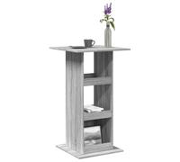 WKIEQACO Tables,Kitchen & Dining Room Tables,Bar Table with Storage Grey Sonoma 60x60x102 cm Engineered Wood