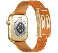 wkiss Designer Leather Band Compatible with Apple Watch for Women, Premium Genuine Leather Strap with Signature Magnetic Clasp, Luxury Dressy Replacement Band for iWatch Ultra 3/2/Series 11/10/9/8/7/6