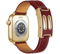 wkiss Designer Leather Band Compatible with Apple Watch for Women, Premium Genuine Leather Strap with Signature Magnetic Clasp, Luxury Dressy Replacement Band for iWatch Ultra 3/2/Series 11/10/9/8/7/6