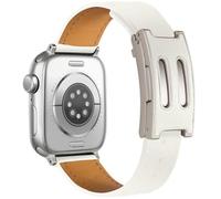 wkiss Designer Leather Band Compatible with Apple Watch for Women, Premium Genuine Leather Strap with Signature Magnetic Clasp, Luxury Dressy Replacement Band for iWatch Ultra 3/2/Series 11/10/9/8/7/6