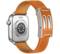 wkiss Designer Leather Band Compatible with Apple Watch for Women, Premium Genuine Leather Strap with Signature Magnetic Clasp, Luxury Dressy Replacement Band for iWatch Ultra 3/2/Series 11/10/9/8/7/6
