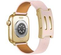 wkiss Designer Leather Band Compatible with Apple Watch for Women, Premium Genuine Leather Strap with Signature Magnetic Clasp, Luxury Dressy Replacement Band for iWatch Ultra 3/2/Series 11/10/9/8/7/6