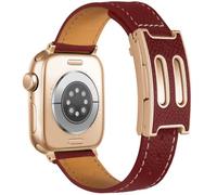 wkiss Leather Magnetic Band Compatible with Apple Watch for Women, Premium Genuine Leather Designer Replacement Strap, Dressy Watch Band for iWatch Ultra 3/2/1, Series 11/10/9/8/7/6/5/4/3/2/1, SE 3/2