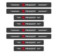 WKJEIGHT Car Sill Protectors Strips for Peugeot e-LEGEND Concept 2018-2018，Door Sill Kick Plate Covers Guard Bumper Welcome Pedal Protector Threshold Edge Stickers Scuff Panel,8 pieces